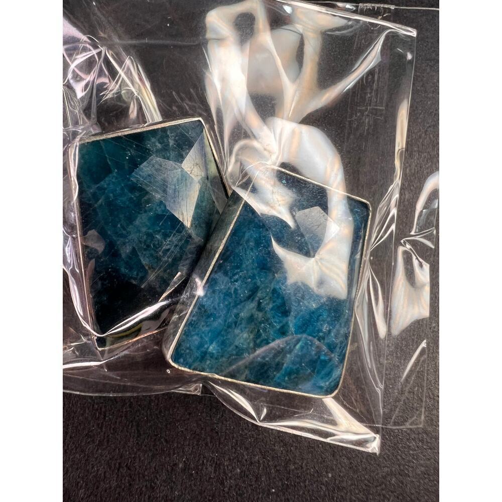 NEW Jay King blue apatite geometric sterling silver earrings - Picture 15 of 16